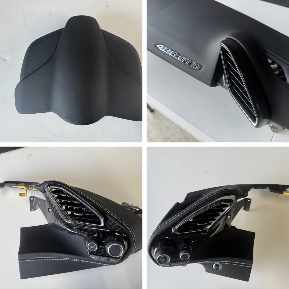 フェラーリ488GTB・ダッシュボード・アルカンターラ内装張替え・カーボン調プロテクションフィルム施工!!!