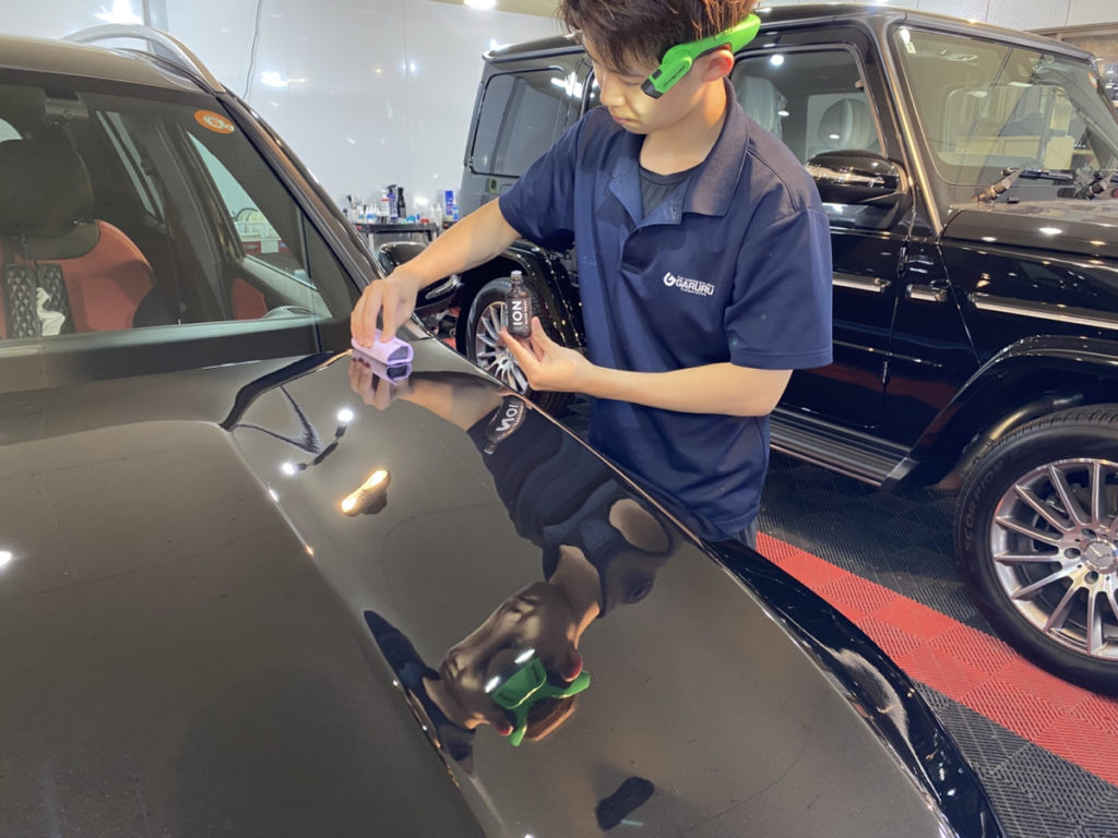 ベンツ・GLB・セラミックプロイオン2レイヤ-トップコート施工!!!窓枠カーラッピング!!!