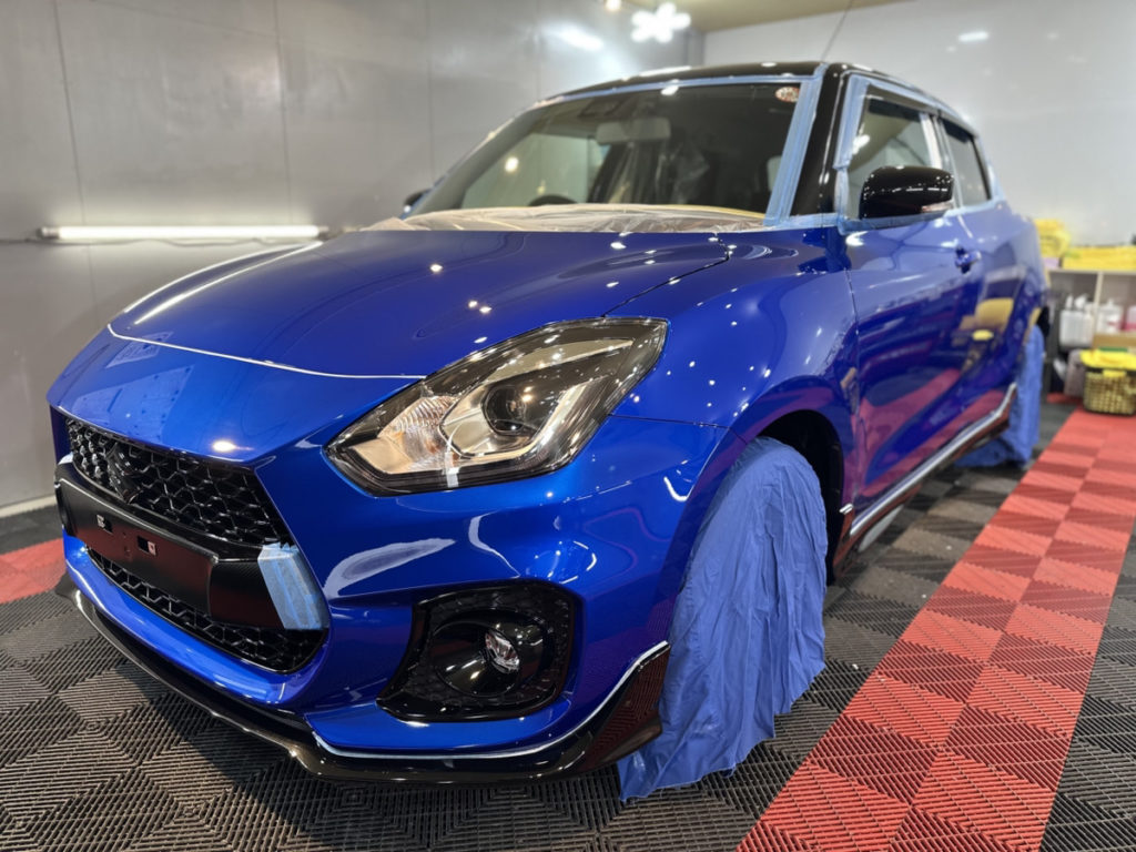 スズキ・スイフトZC33s・ファイナルエディション・セラミックプロイオン2レイヤ-トップコート施工・[KAVACA・ION」フロントセットプロテクションフィルム施工!!!