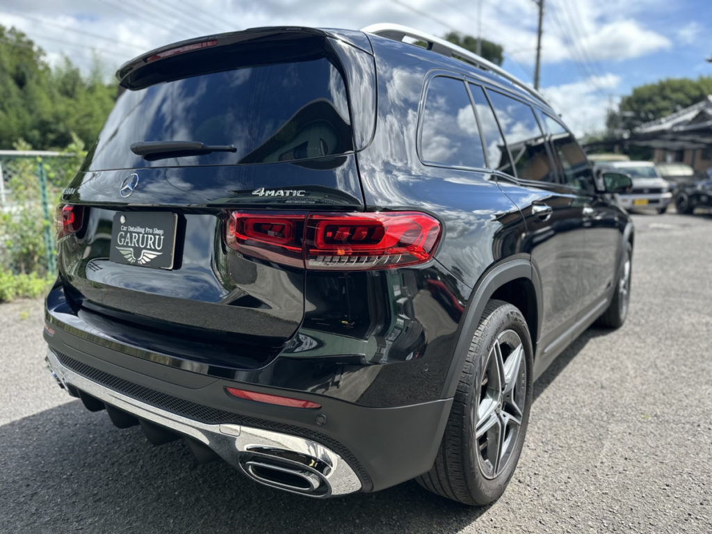 ベンツ・GLB・セラミックプロイオン2レイヤ-トップコート施工!!!窓枠カーラッピング!!!