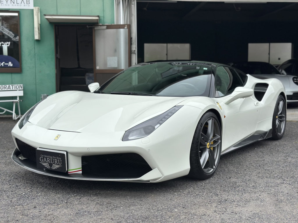 フェラーリ488GTB・ダッシュボード・アルカンターラ内装張替え・カーボン調プロテクションフィルム施工!!!