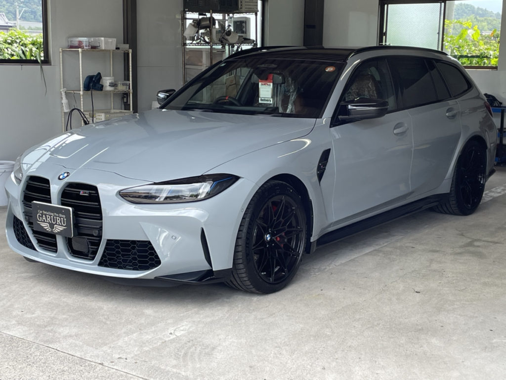 BMW・M3ツーリング・ファインラボ・セラミックコーティングウルトラ＋トップコート施工・部分プロテクションフィルム施工！！！