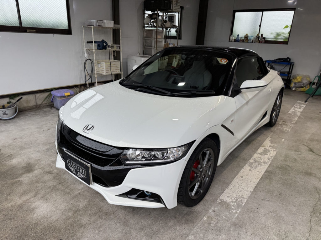 ホンダ・S660・セラミックプロイオン2レイヤ－トップコート施工・ヘッドライト・プロテクションフィルム施工！！！