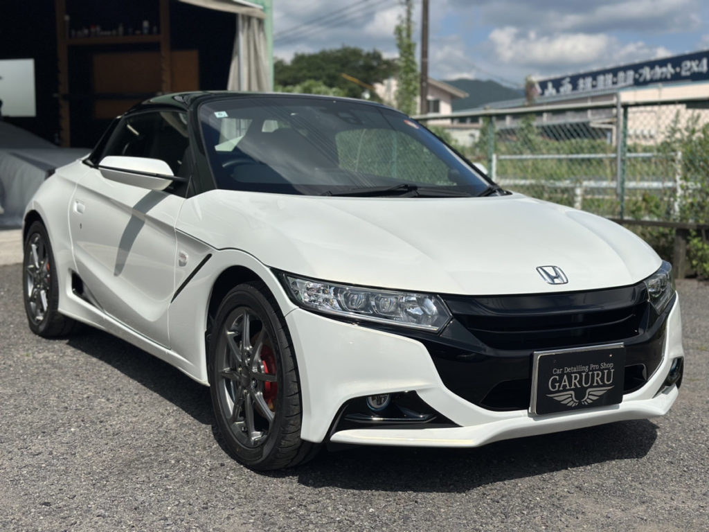 ホンダ・S660・セラミックプロイオン2レイヤ－トップコート施工・ヘッドライト・プロテクションフィルム施工！！！