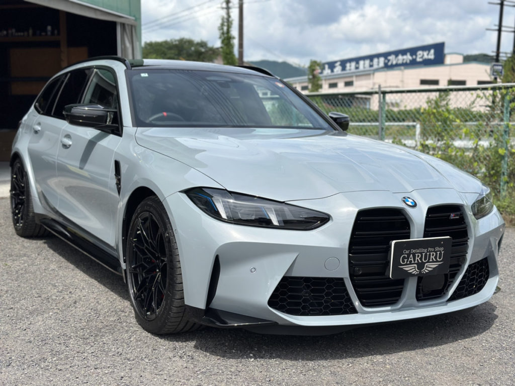 BMW・M3ツーリング・ファインラボ・セラミックコーティングウルトラ＋トップコート施工・部分プロテクションフィルム施工！！！