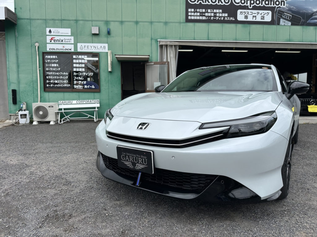 ホンダ・新型プレリュード・セラミックプロイオン2レイヤ－トップコート施工・ヘッドライト・プロテクションフィルム施工！！！