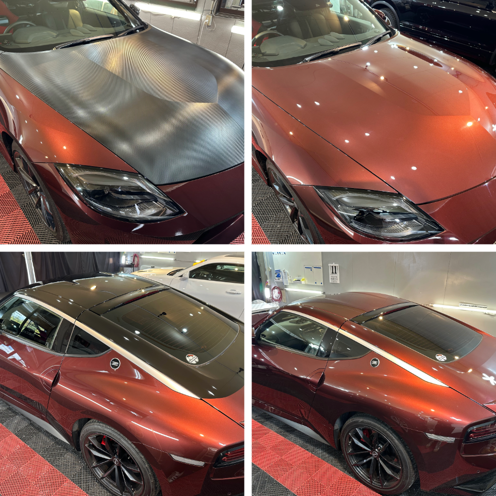 ニッサン・フェアレディRZ34・ルーフラッピング・ボンネットラッピング