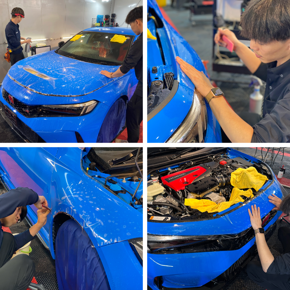 シビック・typeR・セラミックプロイオン2レイヤ－トップコート施工・フロントフル・プロテクションフィルム施工！！！