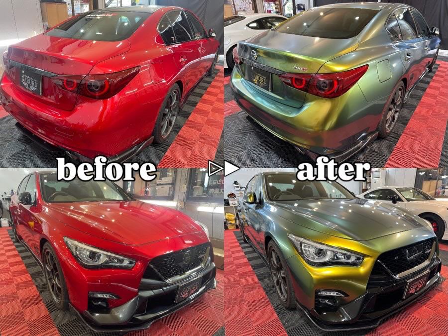 ニッサン・スカイライン400R・カラーチェンジラッピング施工!!!