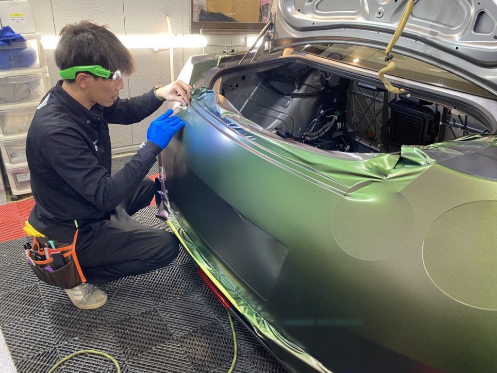 ニッサン・35GT-R・カラーチェンジラッピング施工・東京オートサロン出店車両！！！