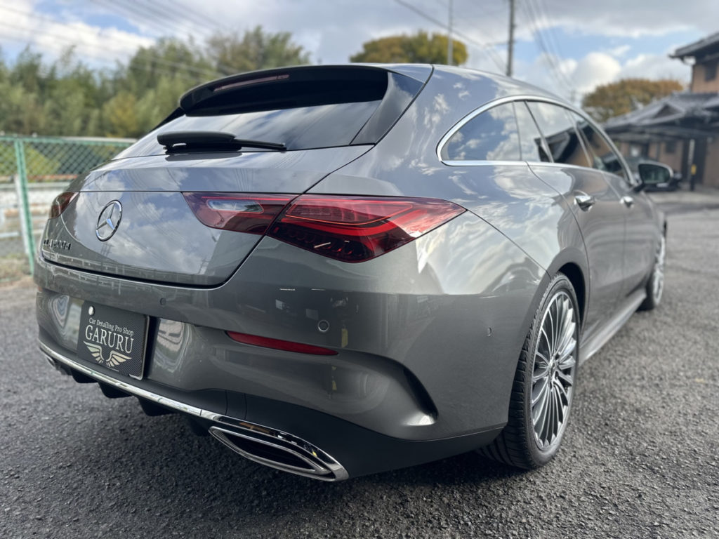 ベンツ・CLA200ｄ・セラミックプロイオン2レイヤ－トップコート施工・ヘッドライト・プロテクションフィルム施工！！！