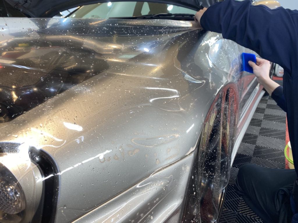 ニッサン・GT-R34・セラミックプロイオン2レイヤ－トップコート施工・フロントセットプロテクションフィルム施工！！！