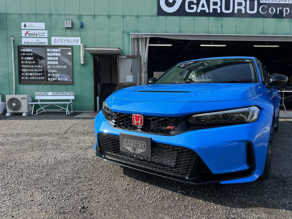 ホンダ・シビックタイプR・セラミックプロION２レイヤ－トップコート施工・フロントセットプロテクションフィルム施工！！！