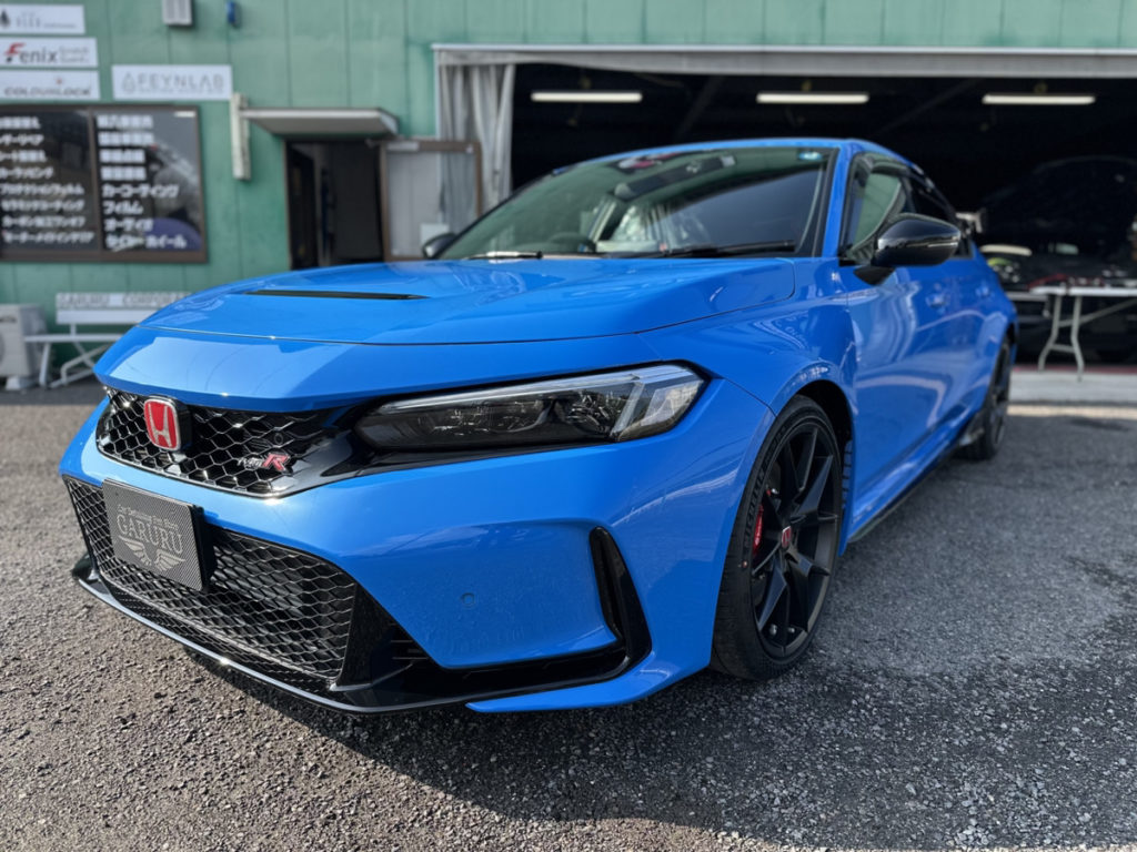 ホンダ・シビックタイプR・セラミックプロION２レイヤ－トップコート施工・フロントセットプロテクションフィルム施工！！！