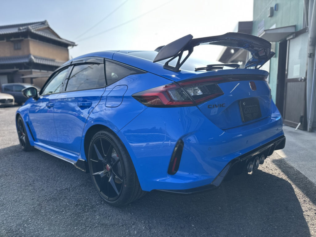 ホンダ・シビックタイプR・セラミックプロION２レイヤ－トップコート施工・フロントセットプロテクションフィルム施工！！！