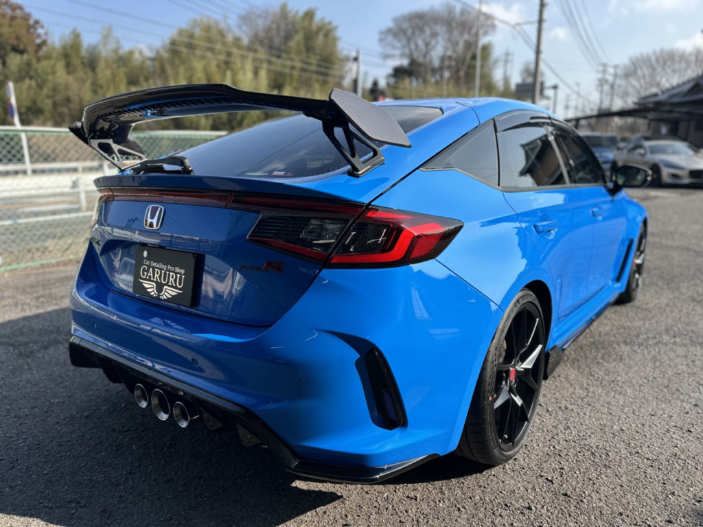 ホンダ・シビックタイプR・セラミックプロION２レイヤ－トップコート施工・フロントセットプロテクションフィルム施工！！！