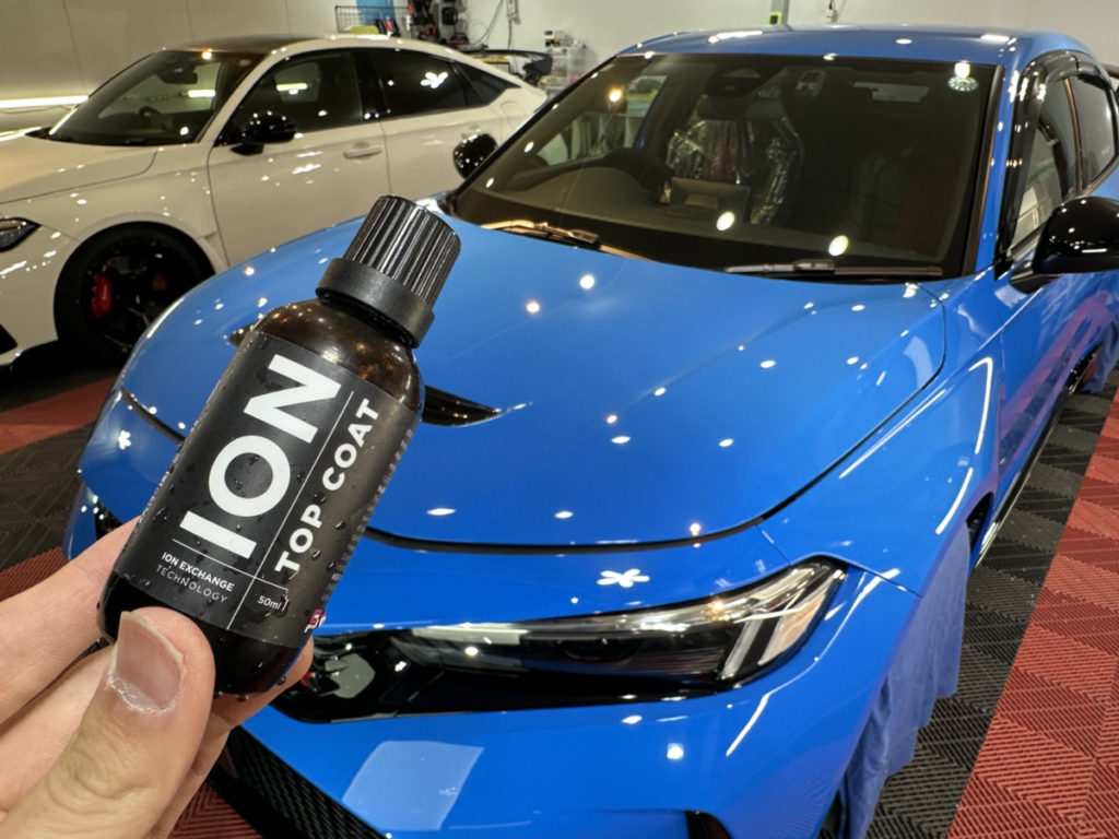 ホンダ・シビックタイプR・セラミックプロION２レイヤ－トップコート施工・フロントセットプロテクションフィルム施工！！！