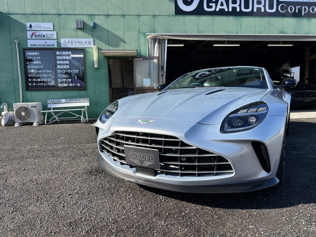 アストンマーチン・ヴァンテージ・フロントフル・カーボンスポイラー・プロテクションフィルム施工！！！