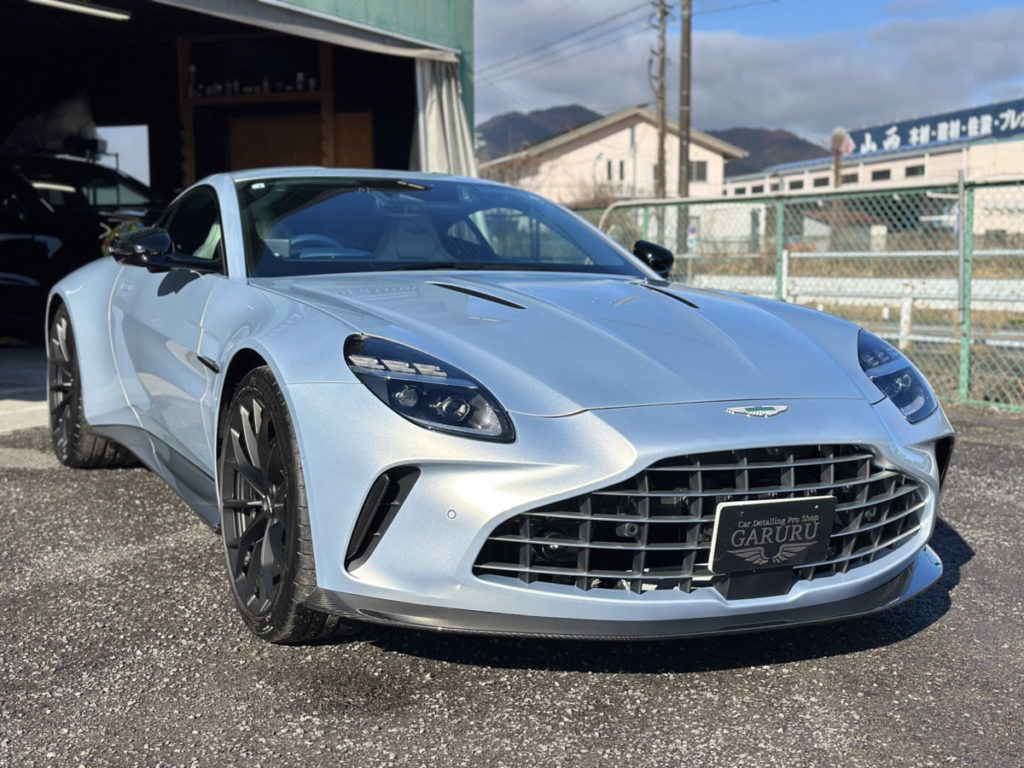 アストンマーチン・ヴァンテージ・フロントフル・カーボンスポイラー・プロテクションフィルム施工!!!